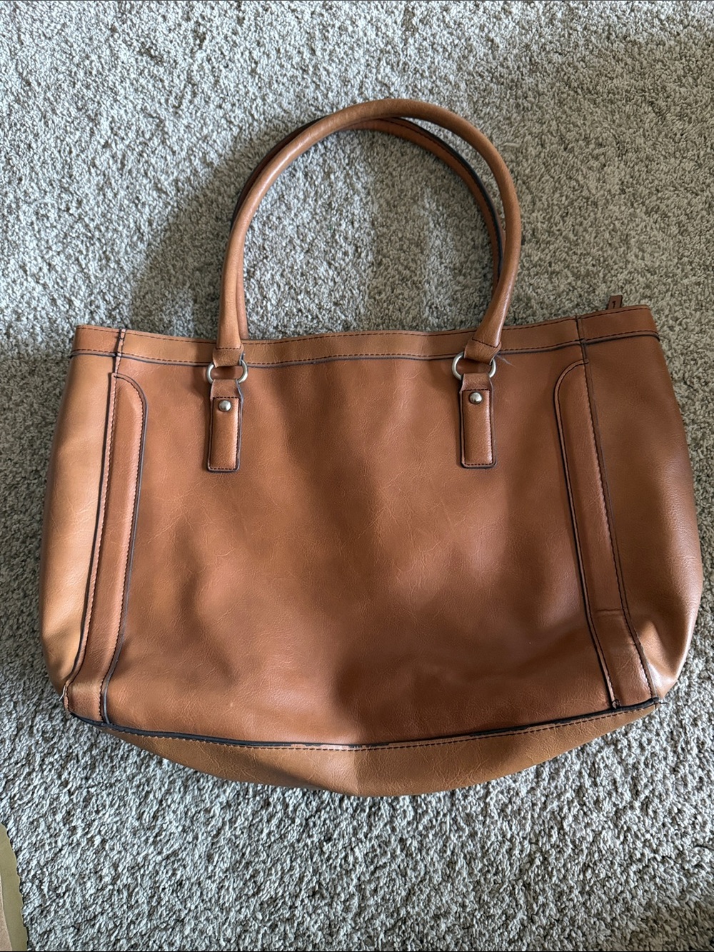 Merona Classic Tan Tote Bag - Stylish Everyday Shoulder Tote